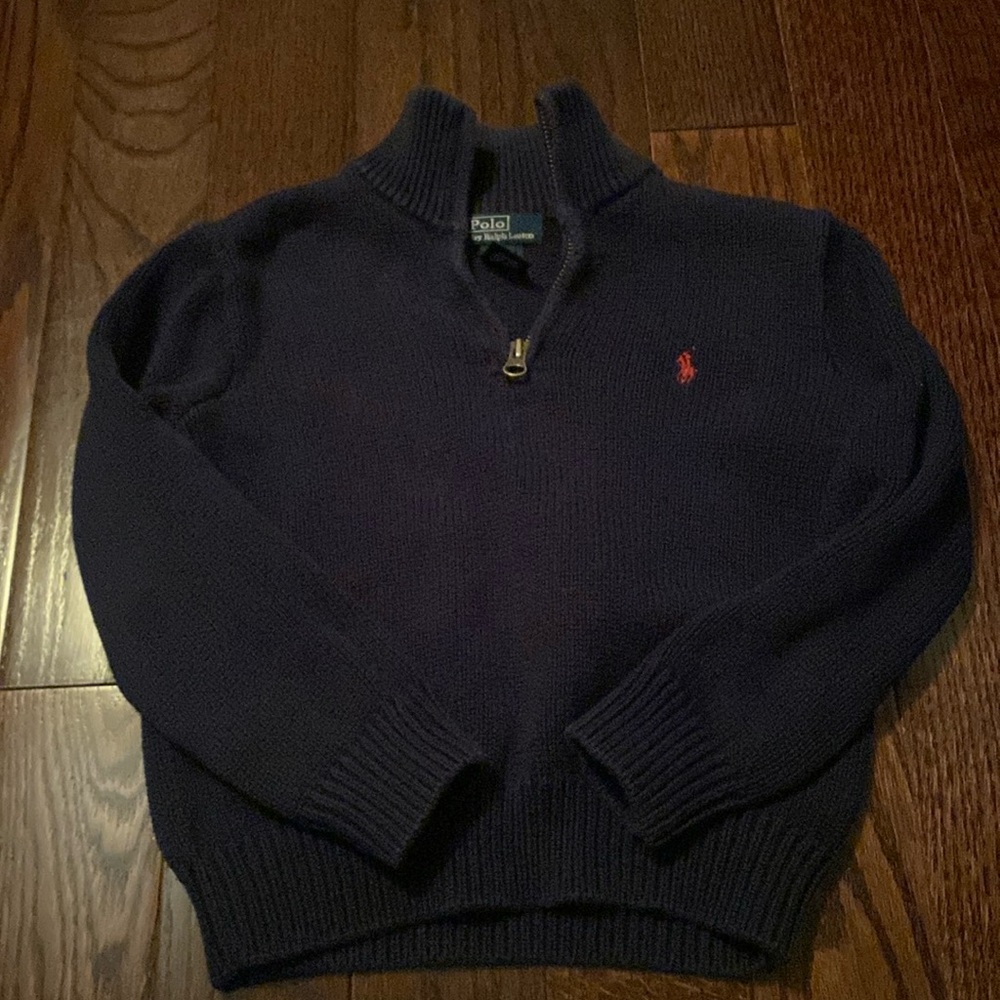 Polo Ralph Lauren Half Zip Knit Cotton Sweater Size 5